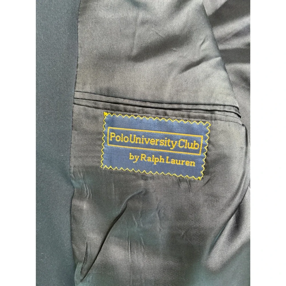 Polo‎ University Club Ralph Lauren Navy Blue Blazer Gold Buttons Made in USA 44R